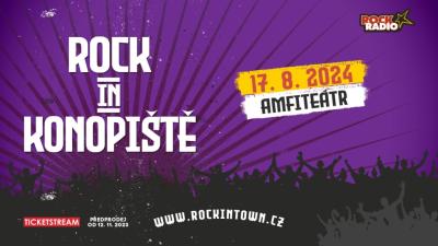 Plakát na koncert Konopiště 17. 8. 2024