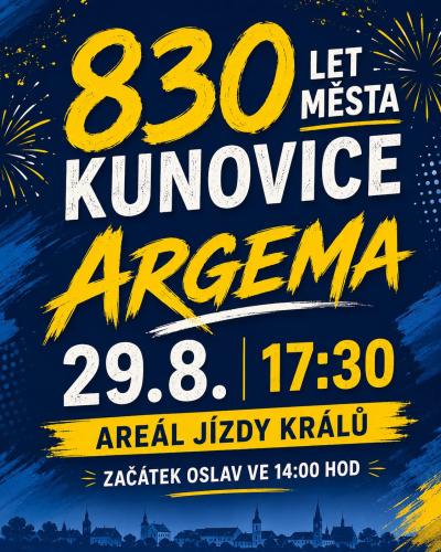 Plakát na koncert Kunovice 29. 8. 2026