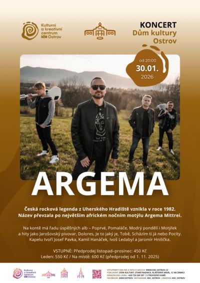 Plakát na koncert Ostrov u Karlových Varů 30. 1. 2026