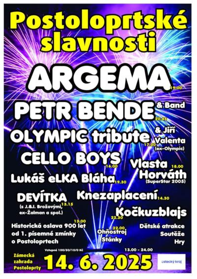 Plakát na koncert Postoloprty 14. 6. 2025