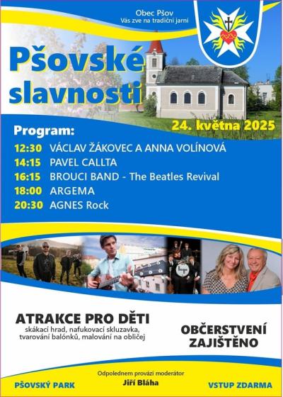 Plakát na koncert Pšov 24. 5. 2025