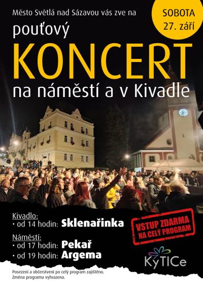 Plakát na koncert Světlá nad Sázavou 27. 9. 2025