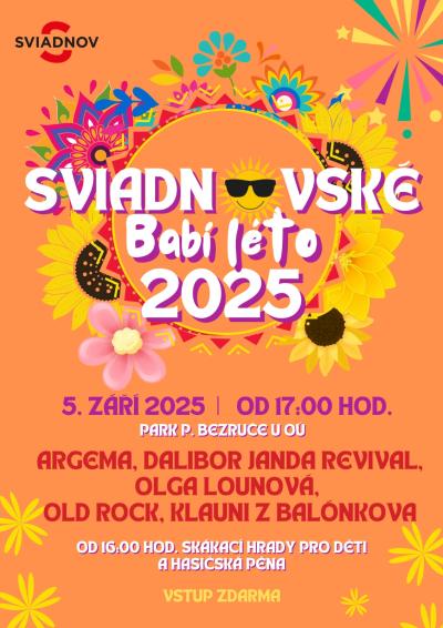 Plakát na koncert Sviadnov 5. 9. 2025